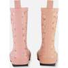 Printed Rain Boots, Small White Flowers On Pale Pink - Rain Boots - 4