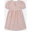 Plaid Puff Sleeve Dress, Beige And Pink - Dresses - 3