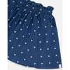 Printed Chambray Skort, Navy Blue And White Hearts - Skirts - 4