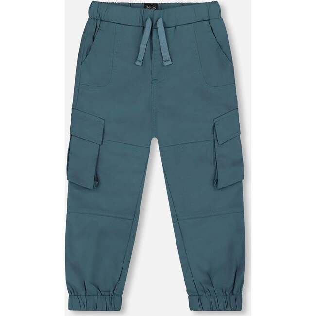 Parachute Cargo Pocket Jogger Pants, Dark Teal