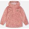Packable Windbreaker, Small White Flowers On Pale Pink - Jackets - 1 - thumbnail