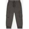 Parachute Cargo Pocket Jogger Pants, Dark Gray - Pants - 1 - thumbnail