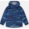 Packable Windbreaker, Blue Wave And Black - Jackets - 1 - thumbnail