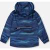 Packable Windbreaker, Blue Wave And Black - Jackets - 3