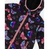 Quilted Mid-Season Jacket, Multicolored Butterflies On Black Background - Jackets - 4