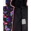 Quilted Mid-Season Jacket, Multicolored Butterflies On Black Background - Jackets - 5