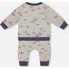 Organic Cotton Top And Pant Set, Heather Grey With Little Paper Boat - Mixed Apparel Set - 2