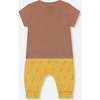 Organic Cotton Top And Pant Set, Yellow Bananas And Brown - Mixed Apparel Set - 2