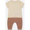 Organic Cotton Top And Pant Set, Brown, Beige, And Monkey - Mixed Apparel Set - 3