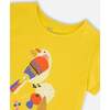 Organic Cotton Tee, Yellow And Birds - T-Shirts - 5