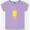 Organic Cotton Tee, Mauve And Yellow Lollipop - T-Shirts - 1 - thumbnail