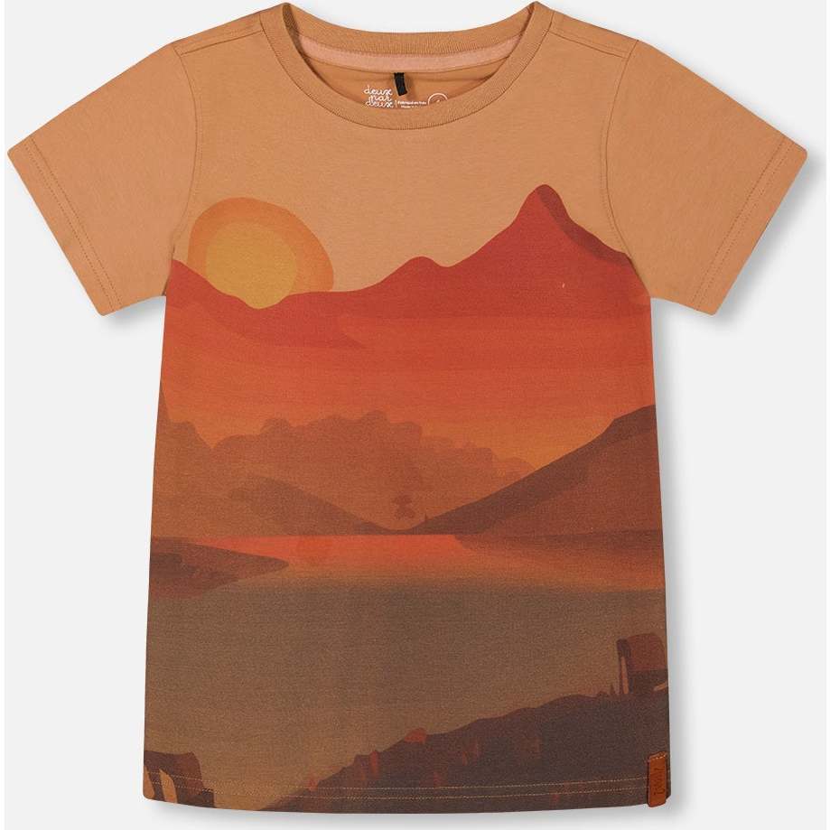 Organic Cotton Tee, Orange Sunset - T-Shirts - 1