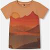 Organic Cotton Tee, Orange Sunset - T-Shirts - 1 - thumbnail