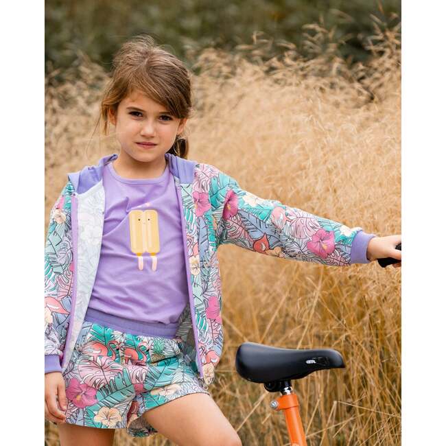 Organic Cotton Tee, Mauve And Yellow Lollipop - T-Shirts - 2