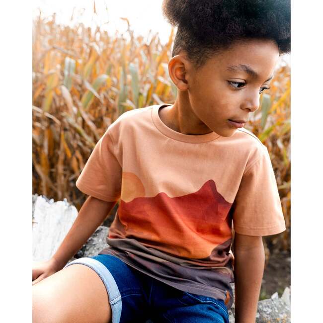 Organic Cotton Tee, Orange Sunset - T-Shirts - 2