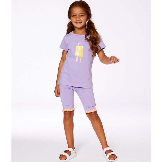 Organic Cotton Tee, Mauve And Yellow Lollipop - T-Shirts - 3