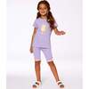 Organic Cotton Tee, Mauve And Yellow Lollipop - T-Shirts - 3