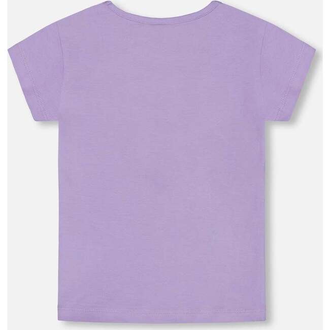 Organic Cotton Tee, Mauve And Yellow Lollipop - T-Shirts - 4
