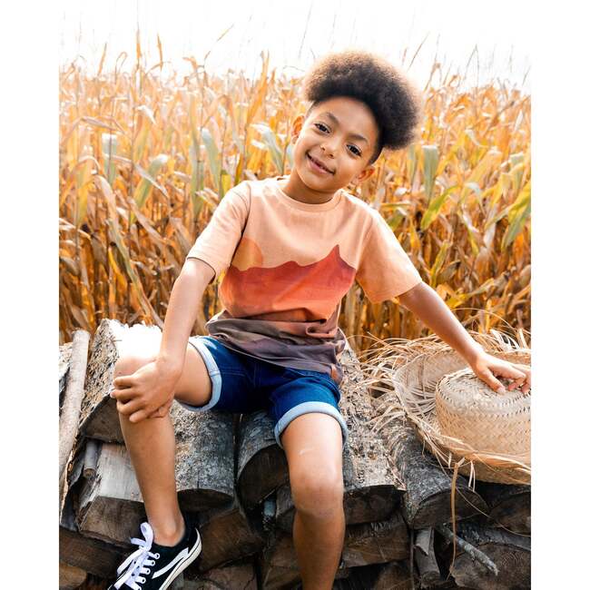 Organic Cotton Tee, Orange Sunset - T-Shirts - 3