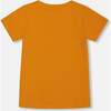 Organic Cotton Tee, Vibrant Orange And Blue Vespa - T-Shirts - 4