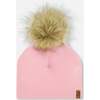 Pompom Hat, Pale Pink - Hats - 1 - thumbnail