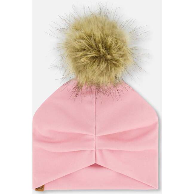 Pompom Hat, Pale Pink - Hats - 3