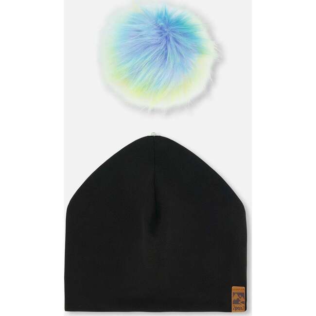 Pompom Hat, Black - Hats - 3