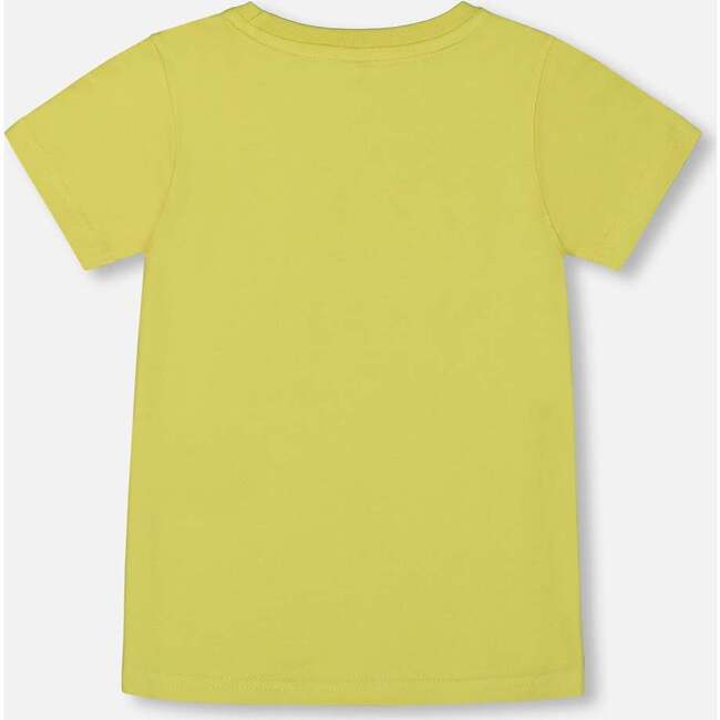 Organic Cotton Tee, Lime Green And Blue Vespa - T-Shirts - 3