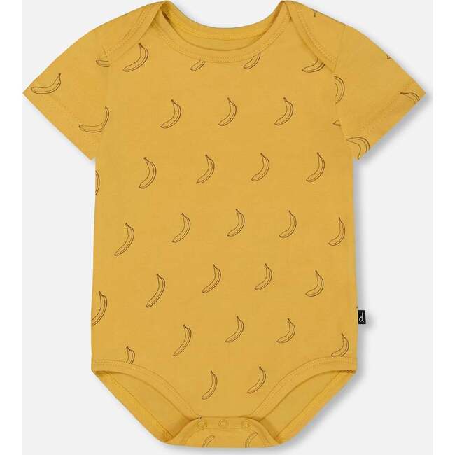 Organic Cotton Onesie, Yellow Bananas