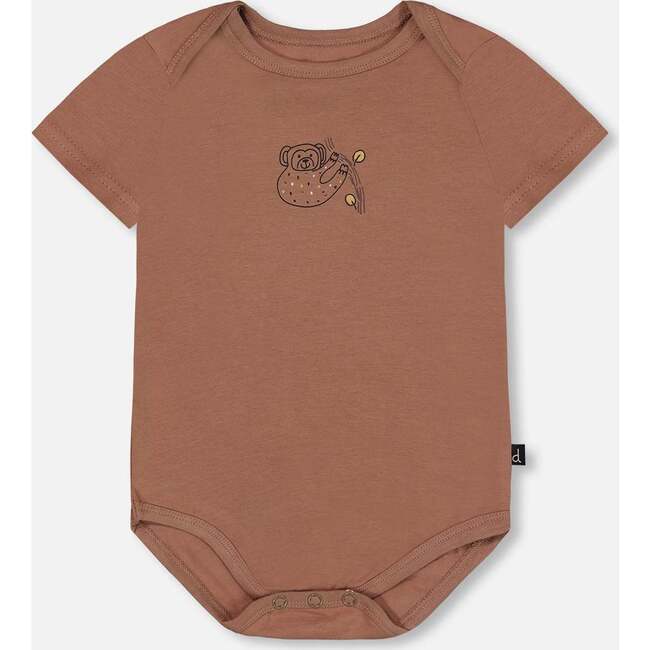 Organic Cotton Onesie, Brown - Onesies - 1