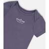 Organic Cotton Onesie, Navy Blue - Onesies - 3