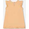 Organic Cotton Tunic With Frill, Light Orange And Ice Cream Cone - Blouses - 3