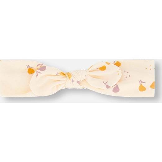 Organic Cotton Headband, Peach With Pears Print - Bows - 1