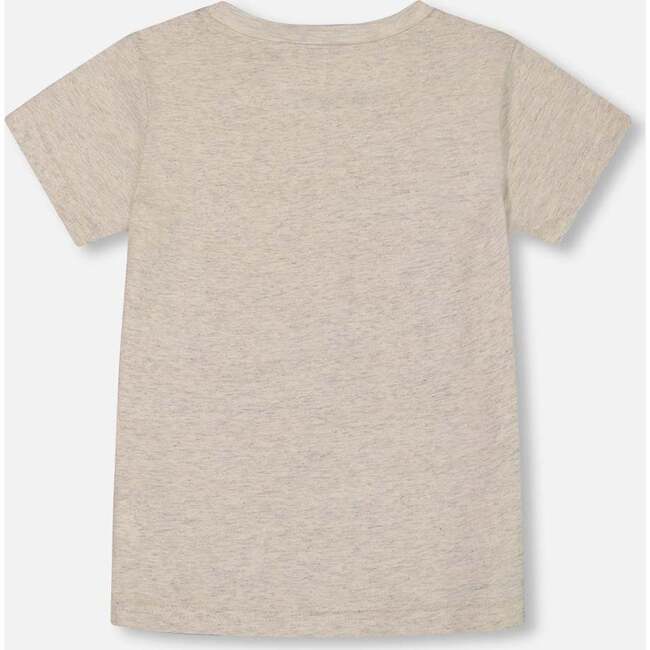 Organic Cotton Graphic Tee, Light Gray Shimmer - T-Shirts - 4