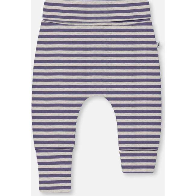 Organic Cotton Evolutive Pant, Striped Navy - Pants - 1