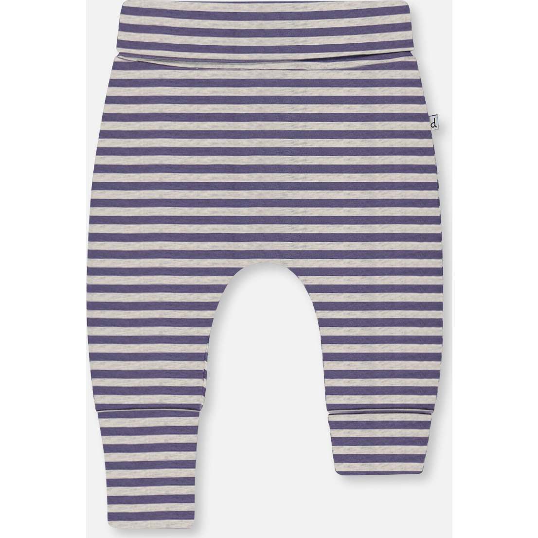 Organic Cotton Evolutive Pant, Striped Navy - Pants - 1