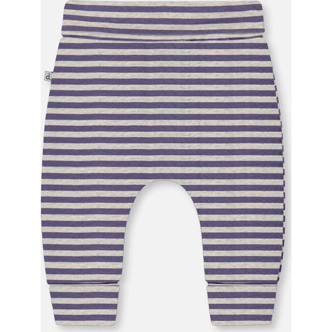 Organic Cotton Evolutive Pant, Striped Navy - Pants - 2