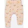 Organic Cotton Evolutive Pant, Peach With Pears Print - Pants - 1 - thumbnail