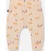 Organic Cotton Evolutive Pant, Peach With Pears Print - Pants - 2