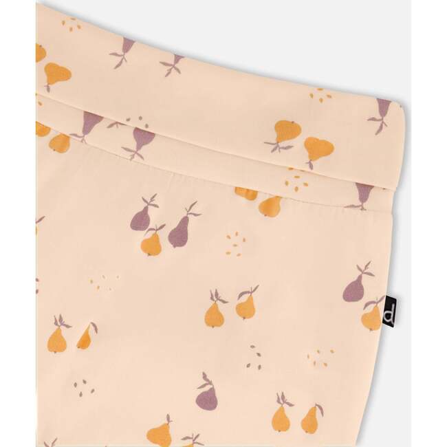 Organic Cotton Evolutive Pant, Peach With Pears Print - Pants - 3