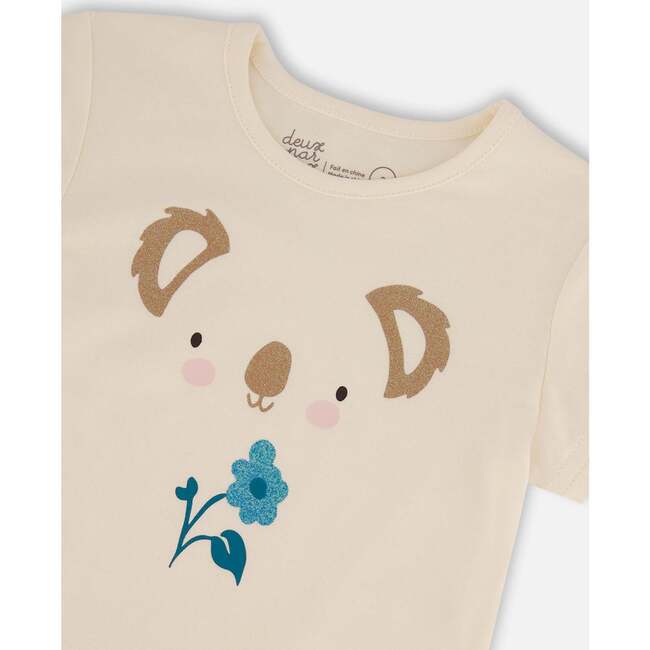 Organic Cotton Tee, Cream And Koala - T-Shirts - 4