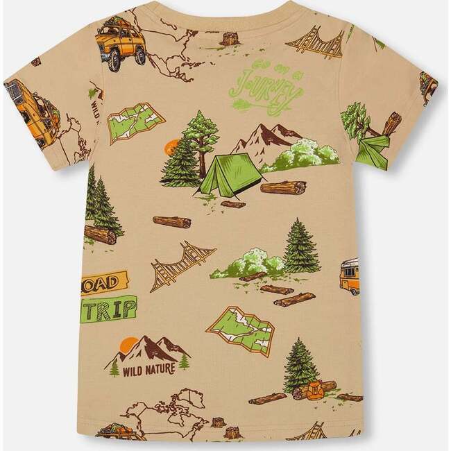 Organic Cotton Tee, Camping Beige - T-Shirts - 5