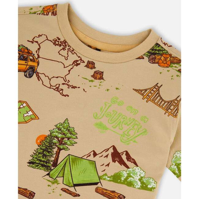 Organic Cotton Tee, Camping Beige - T-Shirts - 6