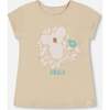 Organic Cotton Tee, Beige And Cream Koala - T-Shirts - 1 - thumbnail