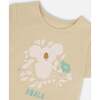 Organic Cotton Tee, Beige And Cream Koala - T-Shirts - 3