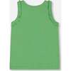 Organic Cotton Tank With Frills, Flowers On Green Background - T-Shirts - 4