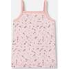 Organic Cotton Tank Top, Small Pink Flowers On Pale Pink Background - Underwear - 1 - thumbnail