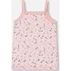 Organic Cotton Tank Top, Small Pink Flowers On Pale Pink Background - Underwear - 2