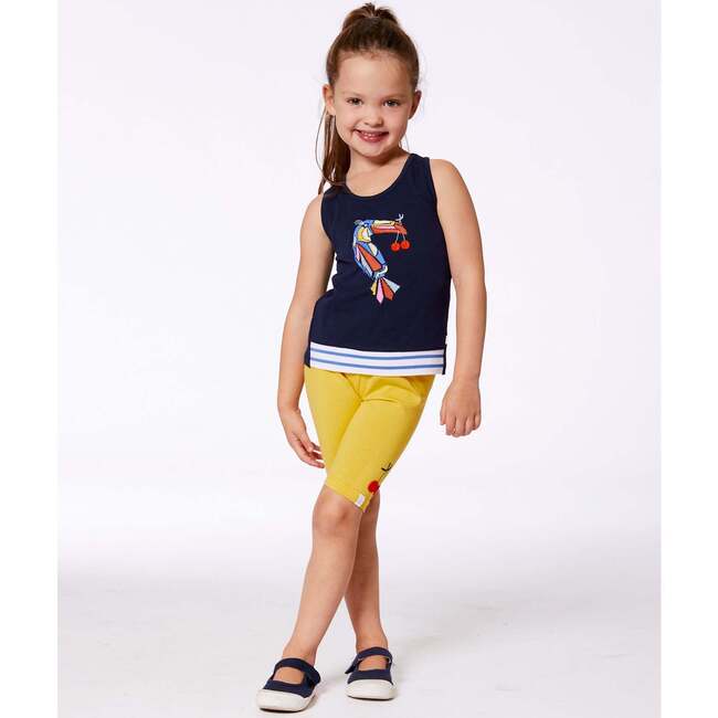 Organic Cotton Tank Top, Navy Blue And Toucan - T-Shirts - 2