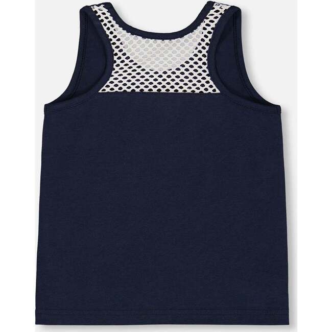 Organic Cotton Tank Top, Navy Blue And Toucan - T-Shirts - 3